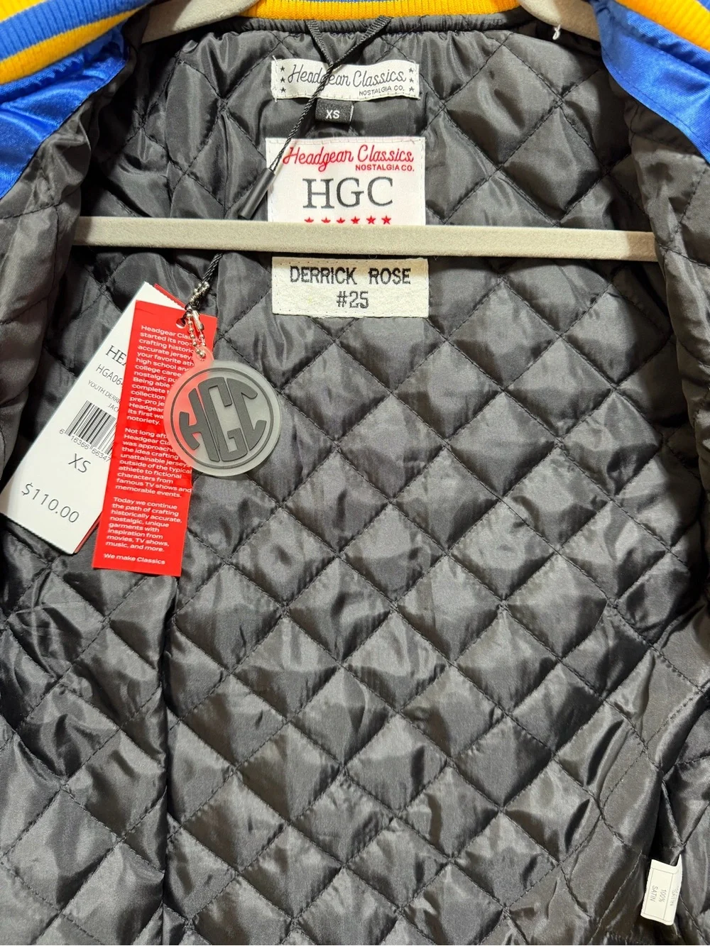 NWT Headgear Classics Satin Derrick Rose Simeon High School Jacket XS & Small